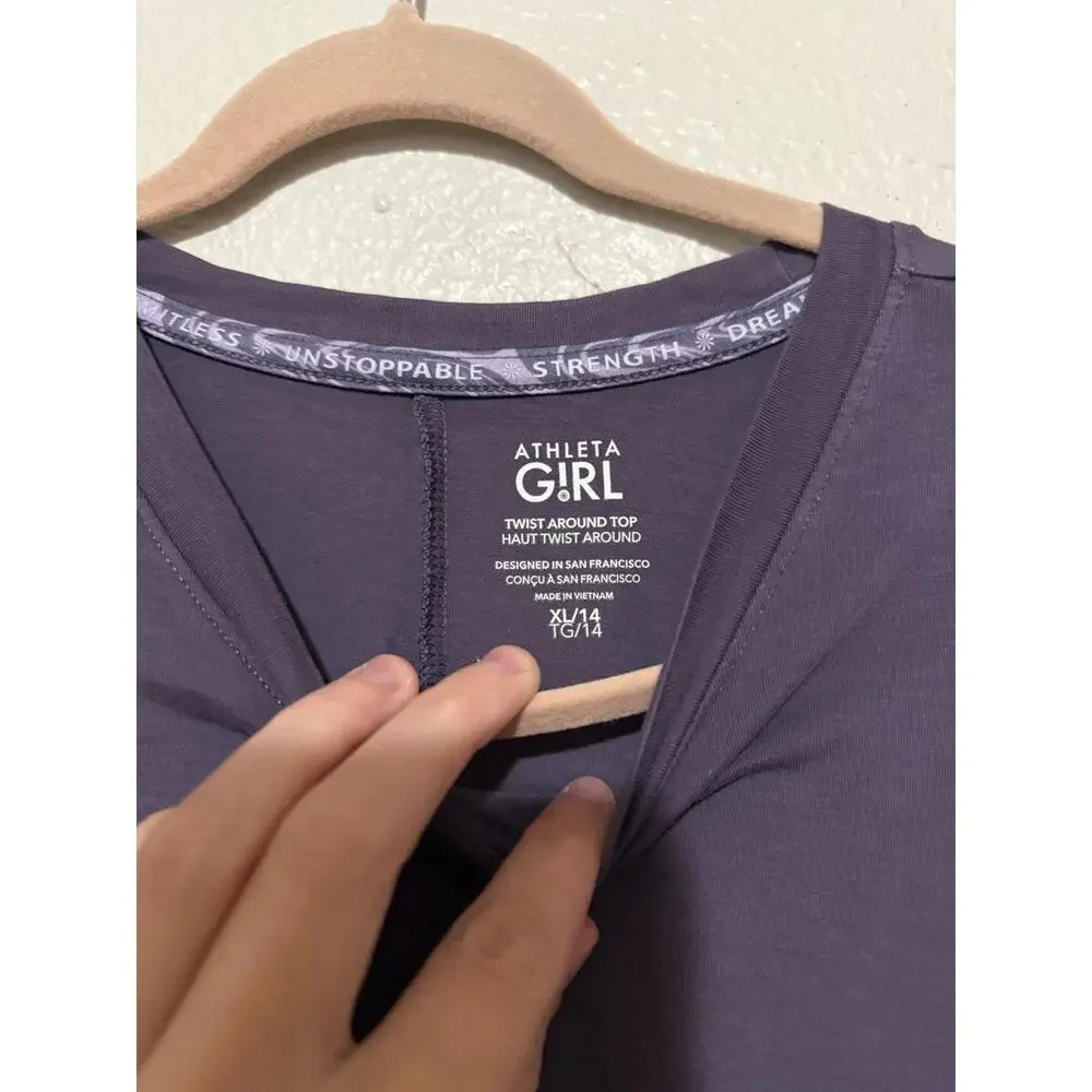 Athleta girl twist around long sleeve top youth XL
